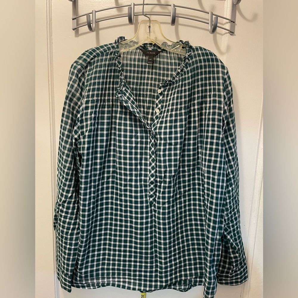 JCrew pintuck shirt-Tall